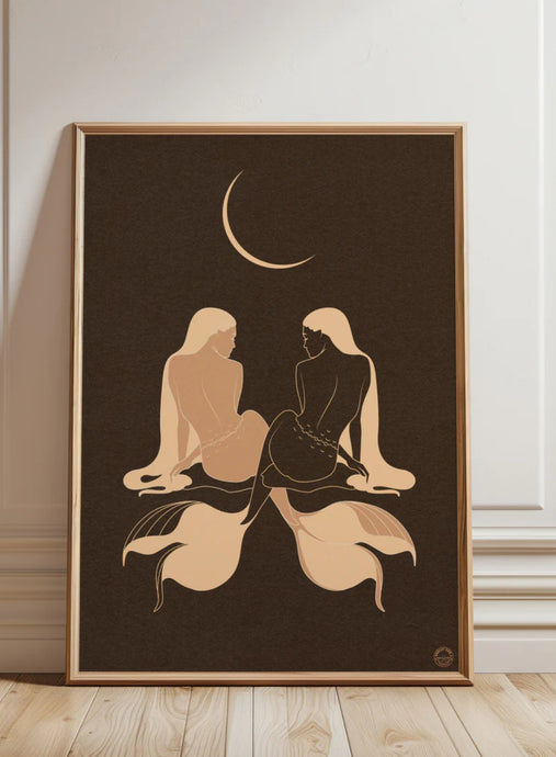 Mermaid Moon - Illustration Poster