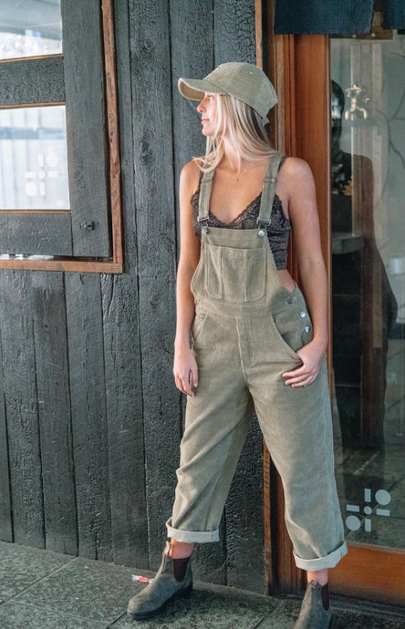 Cord Overalls - Khaki