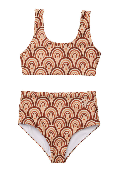 Sea Arches Retro - Rose - Two Piece Swimsuit