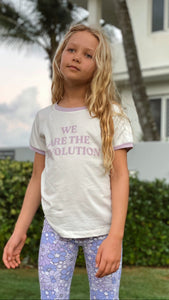 We Are The Revolution Tee - White/Lavender (Organic)