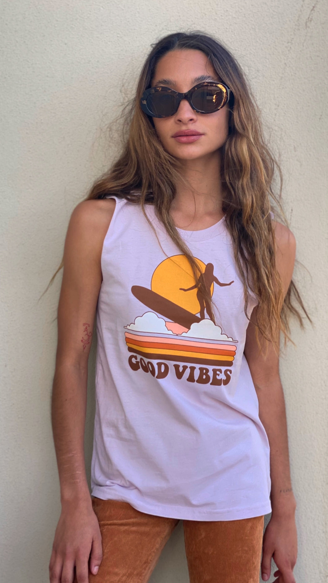 Good Vibes Tank - Lilac