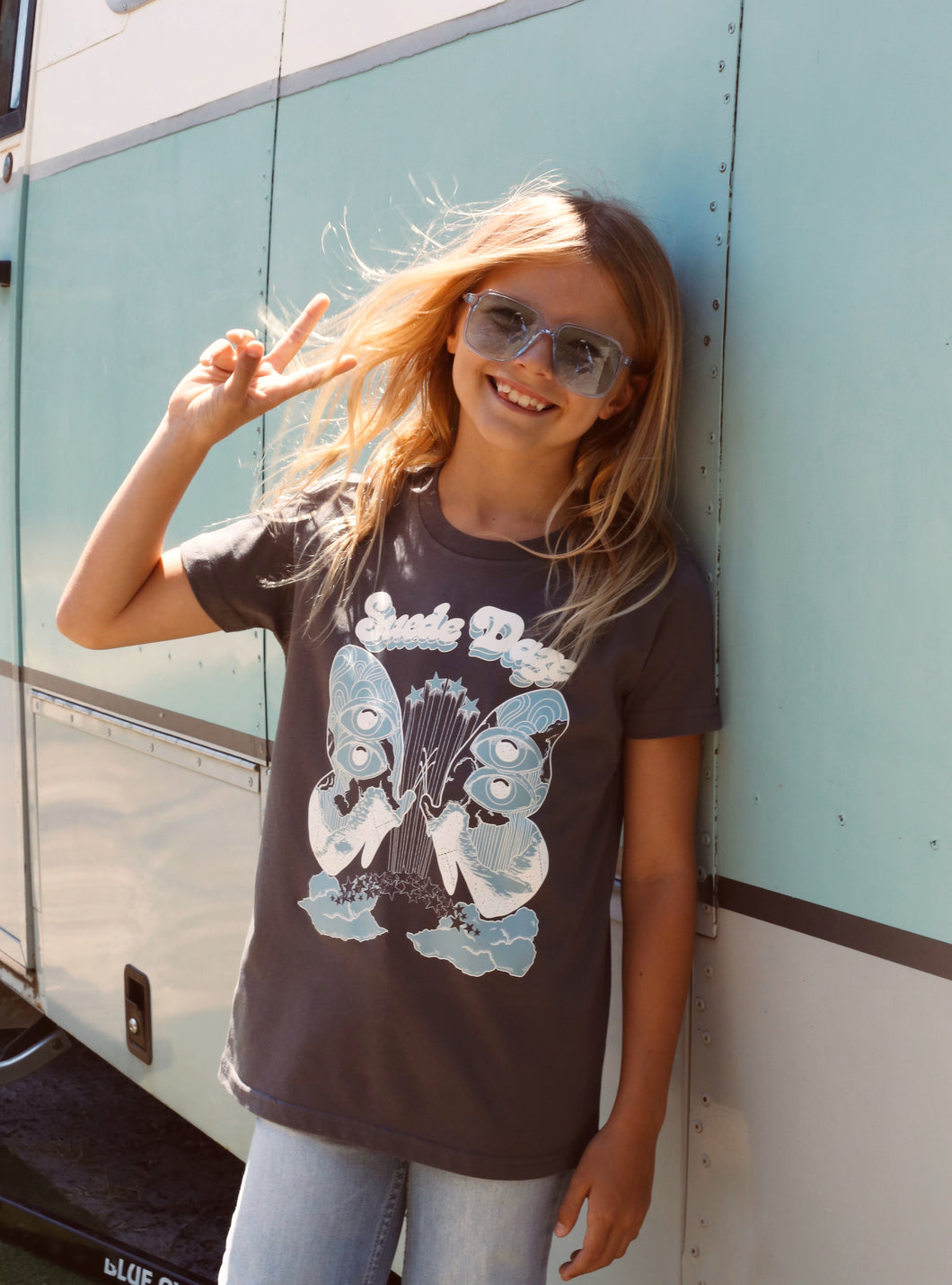 Suede Daze Festival Tee - Charcoal