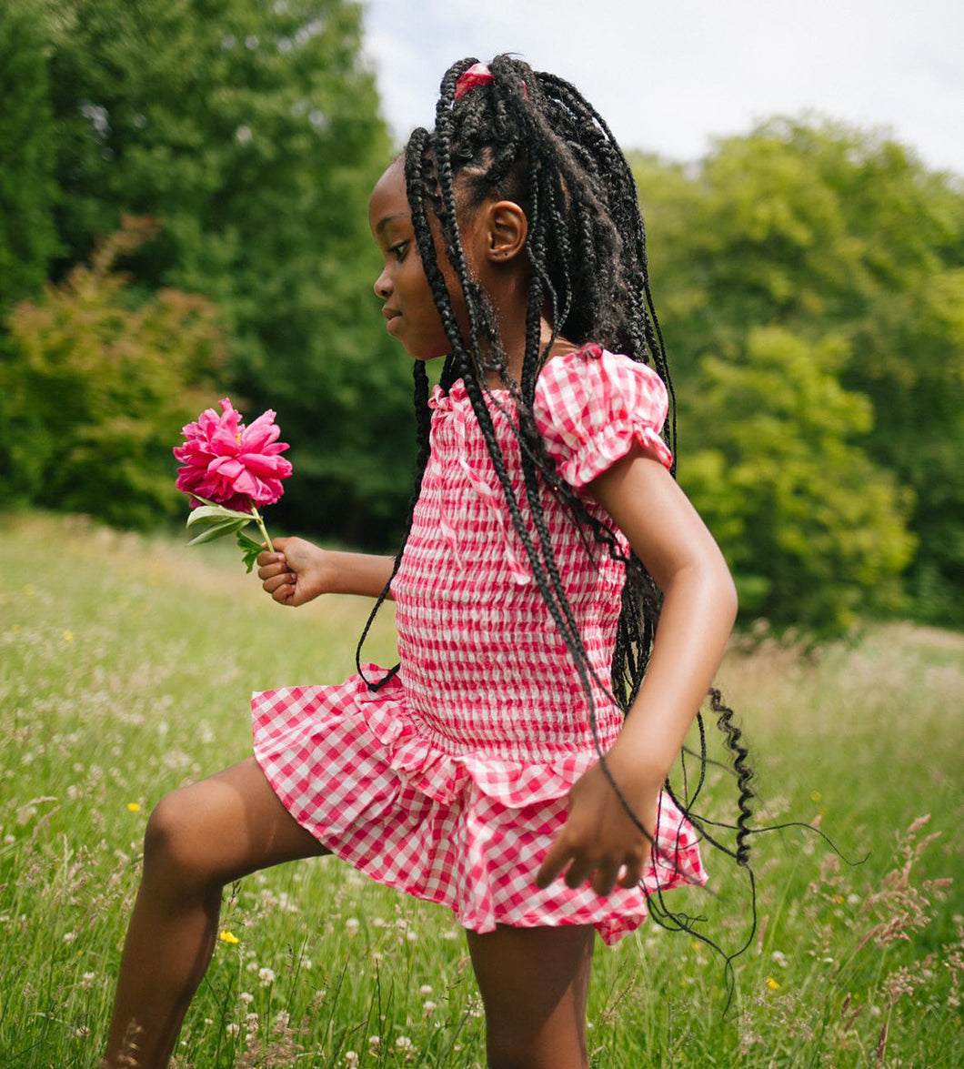 Baby Doll Dress - Pink Gingham