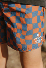 Load image into Gallery viewer, Wavy Checks Boardshorts - Navy