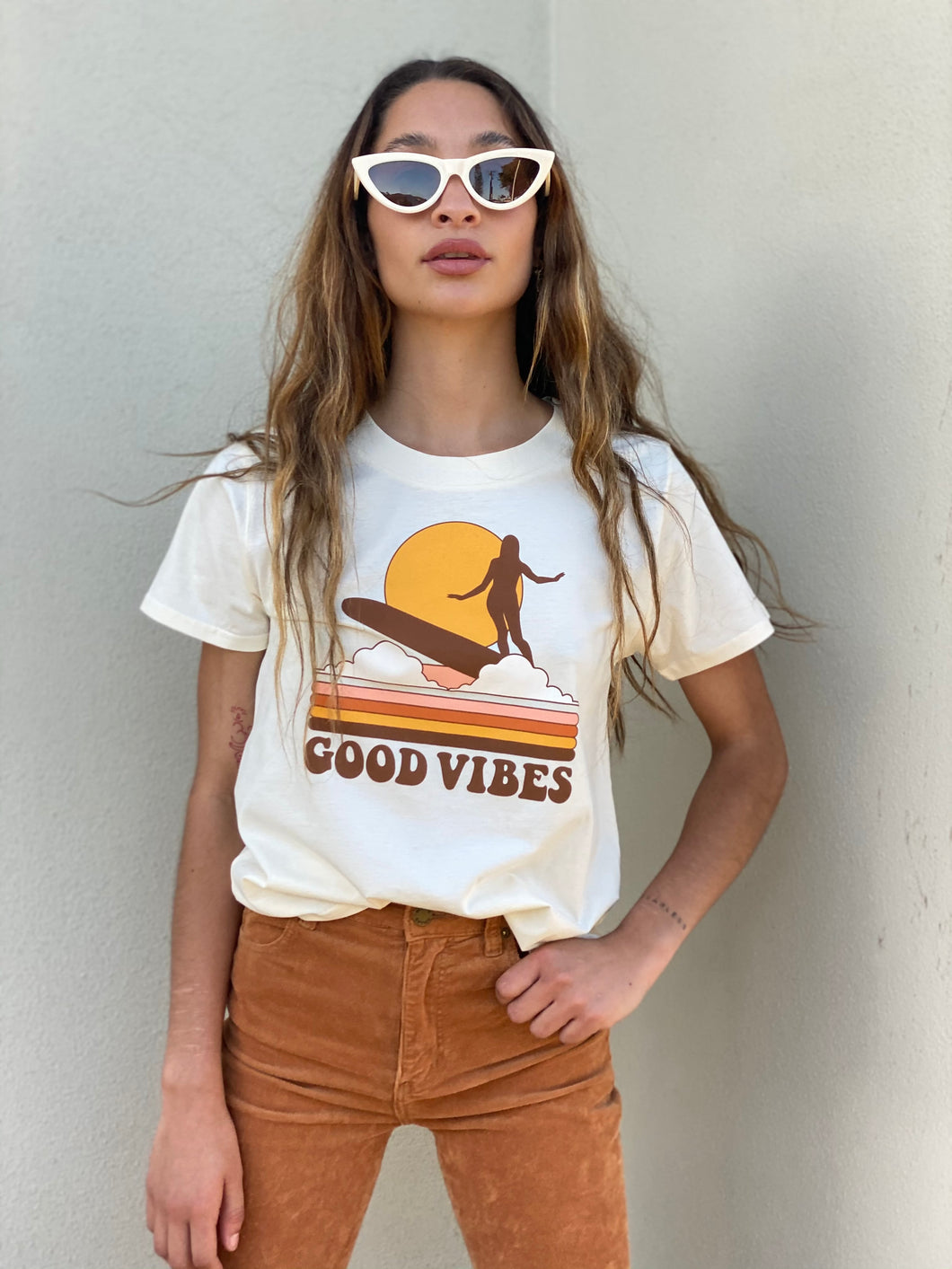 Good Vibes tee - Butter