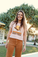 Load image into Gallery viewer, Good Vibes Crop Tee - Pale Pink