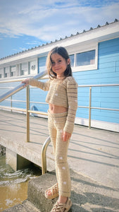 Daisies All Over Crochet Set - Almond