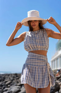 Tie Mini Skirt