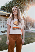 Load image into Gallery viewer, Good Vibes Crop Tee - Pale Pink