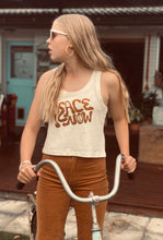 Load image into Gallery viewer, Peace Now Crop Singlet - Butter